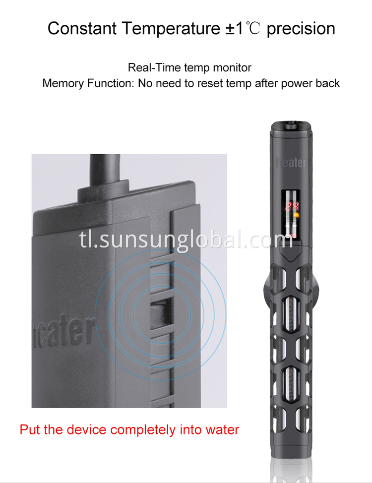 Sunsun 300w Mini Submersible Aquarium Heater Fish Tank
